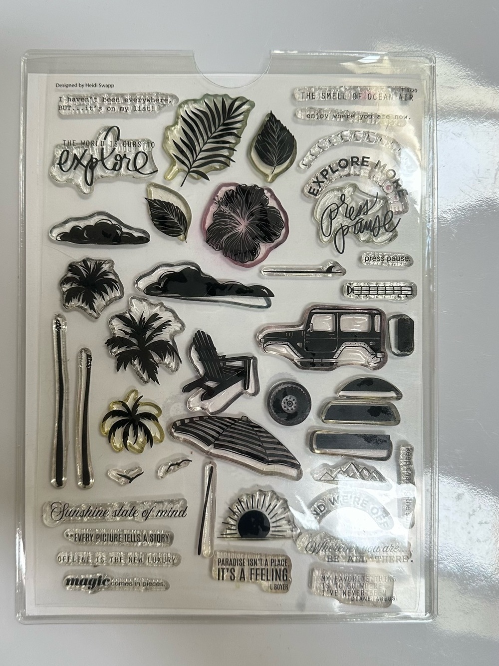 6x8 Heidi Swapp Summer Fun Stamp Therapy Set